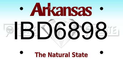 IBD6898 Arkansas License Plate