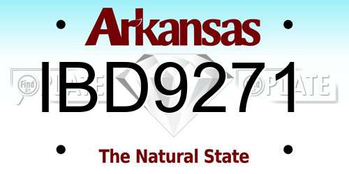 IBD9271 Arkansas License Plate