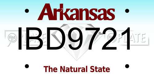 IBD9721 Arkansas License Plate