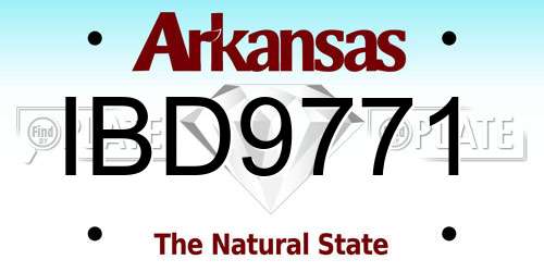 IBD9771 Arkansas License Plate