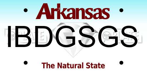IBDGSGS Arkansas License Plate