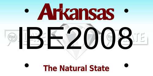 IBE2008 Arkansas License Plate