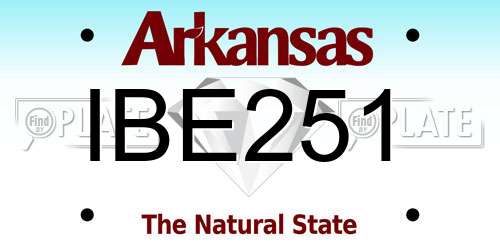 IBE251 Arkansas License Plate