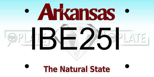 IBE25I Arkansas License Plate