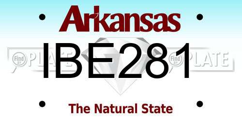 IBE281 Arkansas License Plate