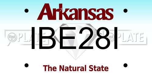 IBE28I Arkansas License Plate