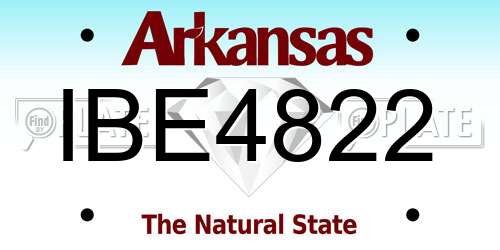 IBE4822 Arkansas License Plate