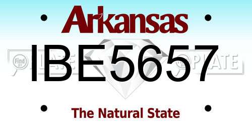 IBE5657 Arkansas License Plate