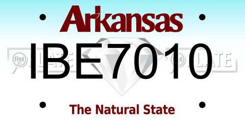 IBE7010 Arkansas License Plate