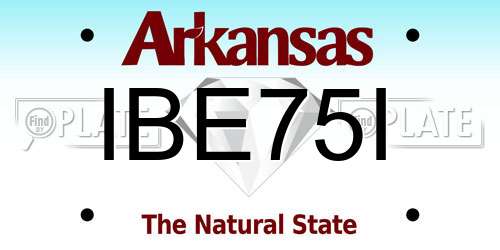 IBE75I Arkansas License Plate