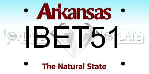 IBET51 Arkansas License Plate