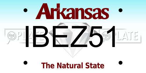 IBEZ51 Arkansas License Plate