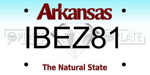 IBEZ81 Arkansas License Plate
