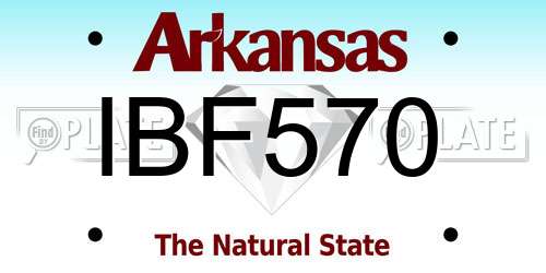 IBF570 Arkansas License Plate