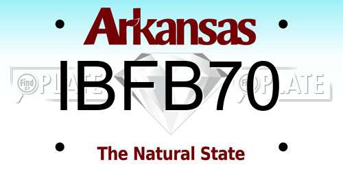 IBFB70 Arkansas License Plate