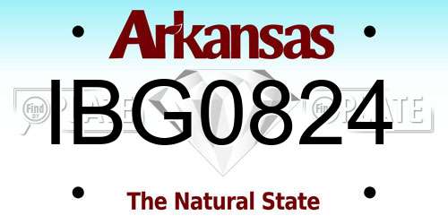 IBG0824 Arkansas License Plate
