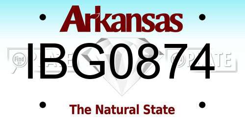 IBG0874 Arkansas License Plate