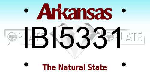 IBI5331 Arkansas License Plate