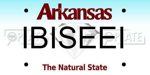 IBISEEI Arkansas License Plate