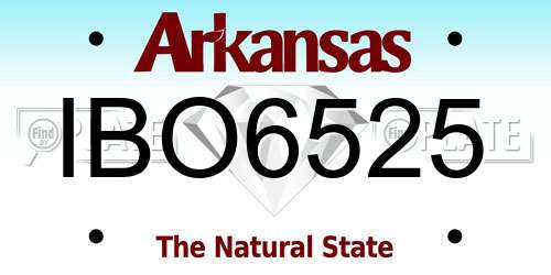 IBO6525 Arkansas License Plate