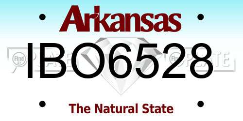 IBO6528 Arkansas License Plate