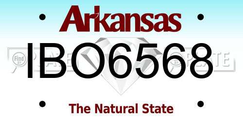 IBO6568 Arkansas License Plate