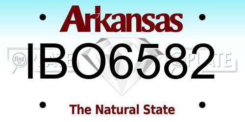 IBO6582 Arkansas License Plate