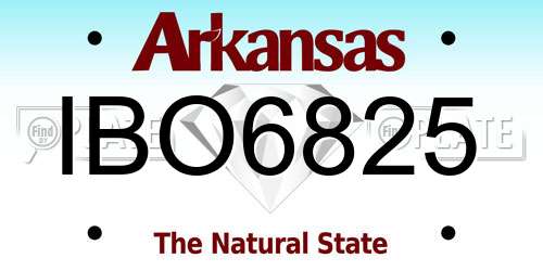 IBO6825 Arkansas License Plate