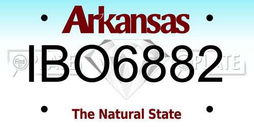 IBO6882 Arkansas License Plate