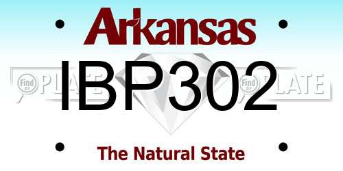 IBP302 Arkansas License Plate