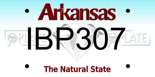 IBP307 Arkansas License Plate
