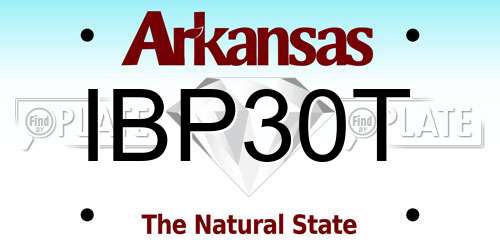 IBP30T Arkansas License Plate