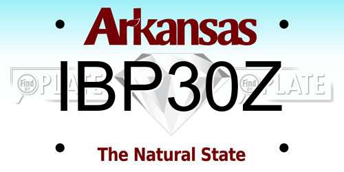 IBP30Z Arkansas License Plate