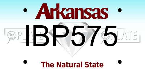 IBP575 Arkansas License Plate