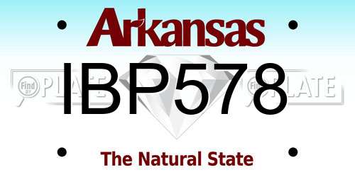 IBP578 Arkansas License Plate