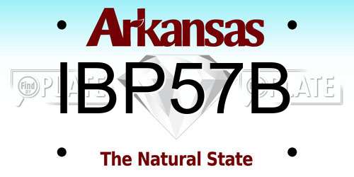 IBP57B Arkansas License Plate