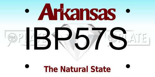 IBP57S Arkansas License Plate