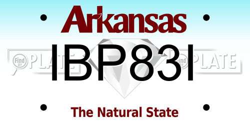IBP83I Arkansas License Plate