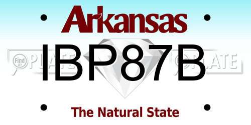 IBP87B Arkansas License Plate