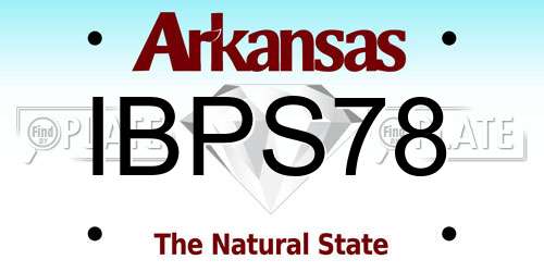 IBPS78 Arkansas License Plate