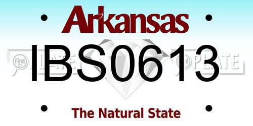 IBS0613 Arkansas License Plate