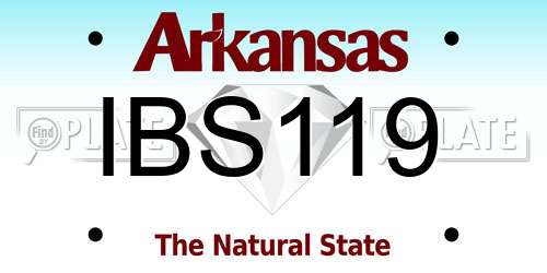 IBS119 Arkansas License Plate