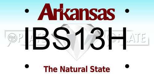 IBS13H Arkansas License Plate