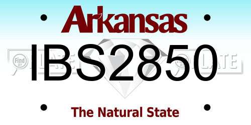 IBS2850 Arkansas License Plate