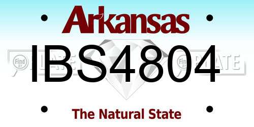 IBS4804 Arkansas License Plate