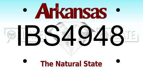 IBS4948 Arkansas License Plate