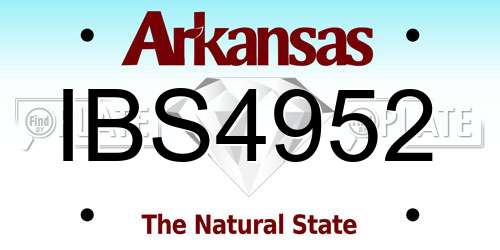 IBS4952 Arkansas License Plate