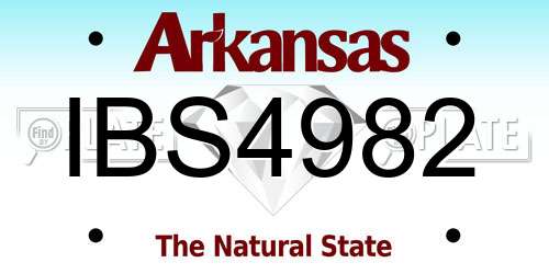 IBS4982 Arkansas License Plate