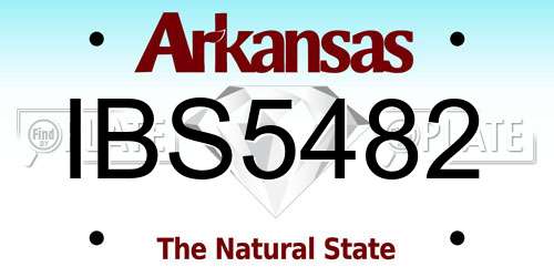 IBS5482 Arkansas License Plate