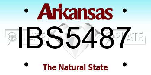 IBS5487 Arkansas License Plate
